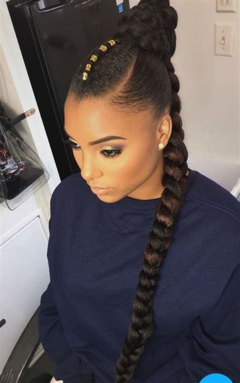 cute french braid hairstyles for black hair|french braid ponytail african american.